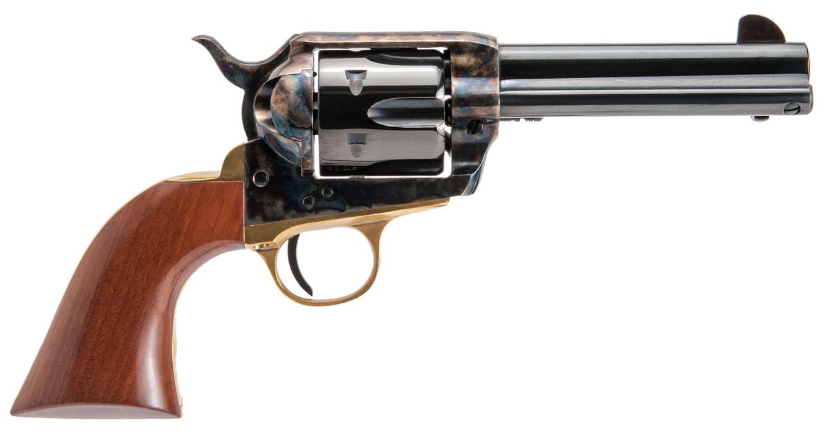Cimarron Ppp357 Pistolero  38 Special 6 Shot, 4.75&Quot; Blued Barrel &Amp; Cylinder, Wide Front Sight, Color Case Hardened Steel Frame, Brass Backstop &Amp; Trigger Guard, Walnut Grip