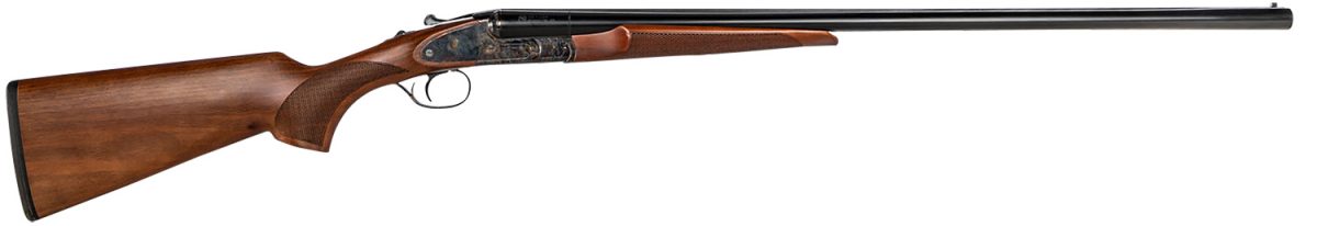 Cz-Usa 06407 Sharp-Tail  410 Gauge 3&Quot; 2Rd 28&Quot; Black Hard Chrome Side-By-Side Barrel, Color Case Hardened Metal Finish, Turkish Walnut Stock Includes Ic &Amp; M Chokes