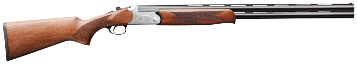 Charles Daly 930197 202  Full Size 12 Gauge Break Open 3&Quot; 2Rd 28&Quot; Blued Vent Rib Barrel, Silver Engraved Steel Receiver, Fixed Walnut Wood Stock