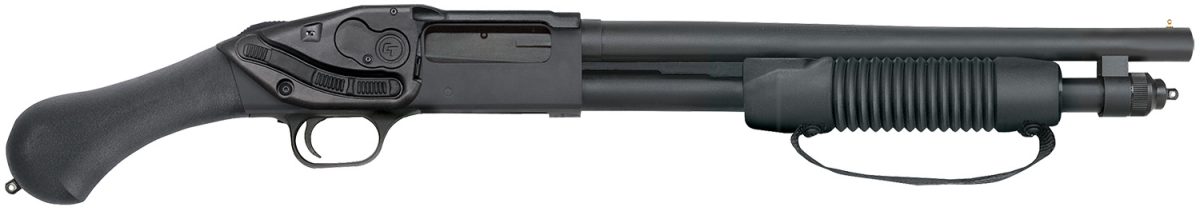 Mossberg 50637 590 Shockwave 20 Gauge 3&Quot; 14.38&Quot; 5+1 Blued Black Fixed Raptor Birdshead Grip Crimson Trace Laser Saddle