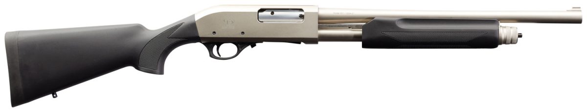 Charles Daly 930228 301 Tactical 12 Gauge Pump 3&Quot; 5+1 18.50&Quot; Black Vent Rib Barrel, Nickel Aluminum Receiver, Fixed Black Synthetic Stock