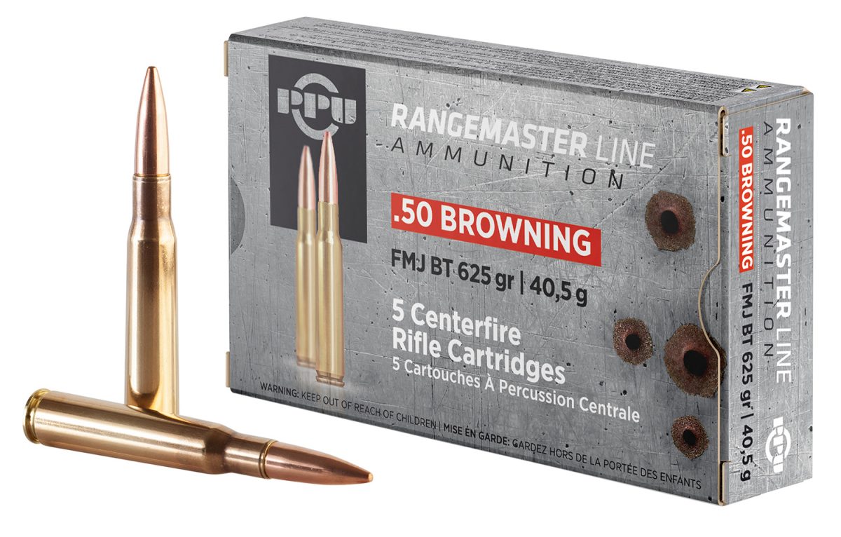 Ppu Pprm50 Rangemaster  50Bmg 625Gr Full Metal Jacket 5 Per Box/20 Case