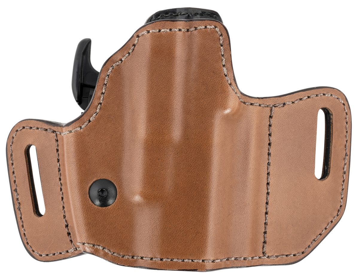 Bianchi 31831 Allusion Assent Pro-Fit Owb Size 11 Tan Leather Belt Slide Compatible W/ S&Amp;W M&Amp;P Shield/Fn Fns Compact/Glock 26/27 Gen1-5 Belt Up To 1.50&Quot; Wide Right Hand