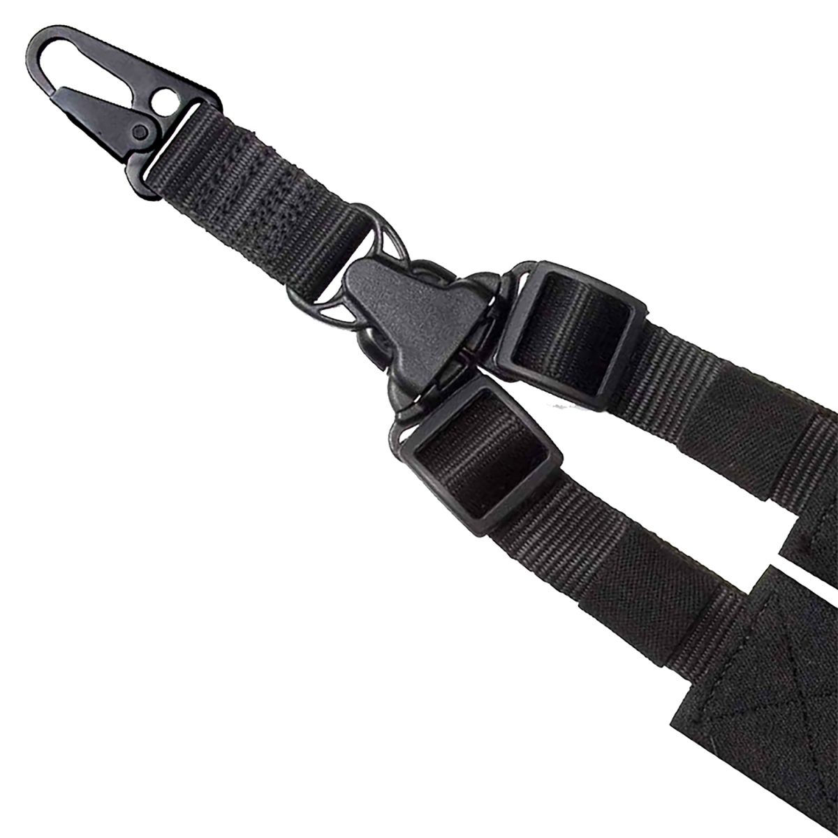 Outdoor Connection Sptk128408 A-Tac Sling Made Of Black Nylon Webbing With H-K Type Hook &Amp; Single-Point Design For Rifle/Tactical Shotgun Includes Adapter &Amp; Wrench