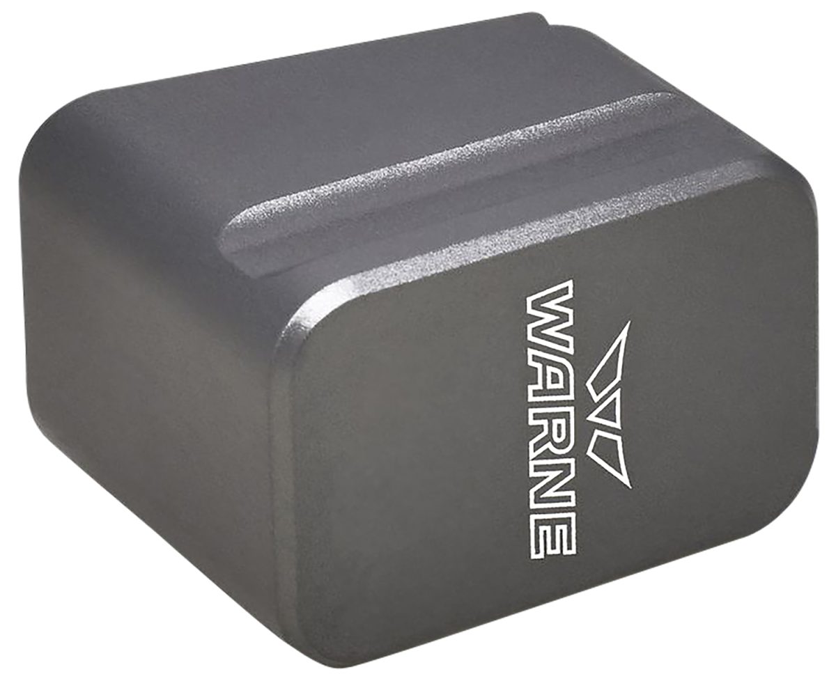 Warne Meg1754Gr Magazine Extension  Made Of 6061-T6 Aluminum With Hardcoat Anodized Gray Finish For Glock 17, 22 Magazines (Adds 5Rds 9Mm Luger, 4Rds 40 S&Amp;W)