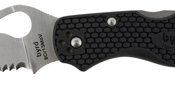 Spyderco BY01PSBK2 Byrd Harrier 2 Lightweight 3.36" Folding Part Serrated 3Cr13MoV SS Blade Black  Textured FRN Handle Includes Pocket Clip