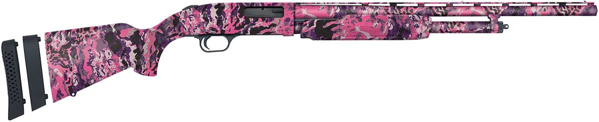 Mossberg 54161 500 Super Bantam Youth 20 Gauge 3&Quot; 5+1 22&Quot; Vent Rib Barrel, Ez-Reach Forend, Dual Extractors, Overall Muddy Girl Wild, Synthetic Stock W/Adjustable Lop Spacer Includes Accu-Set Chokes
