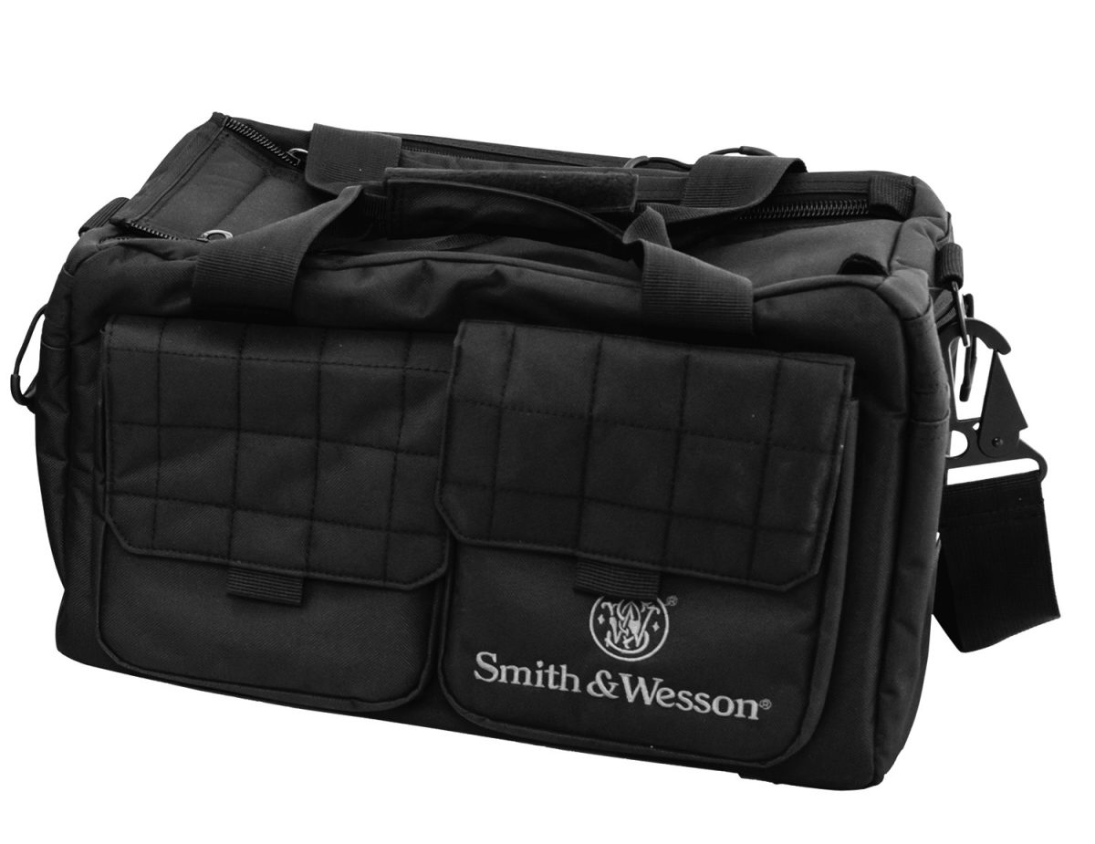 M&Amp;P Accessories 110013 Recruit  Black Nylon Two Interior Pockets &Amp; Magazine Pouches Large Exterior Pockets Rubber Foot Skids Includes Padded Carrying Strap