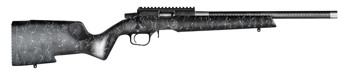 Christensen Arms 8011201200 Ranger  22 Wmr 9+1 18&Quot; Carbon Fiber/Threaded Barrel, Black Anodized Finish, Black With Gray Webbing Stock