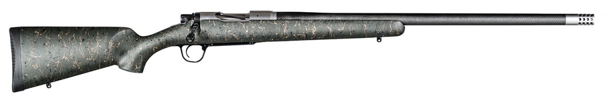 Christensen Arms Ca10299215413 Ridgeline  300 Win Mag 3+1 26&Quot; Carbon Fiber/Threaded Barrel, Natural Stainless, Green With Black/Tan Webbing Stock