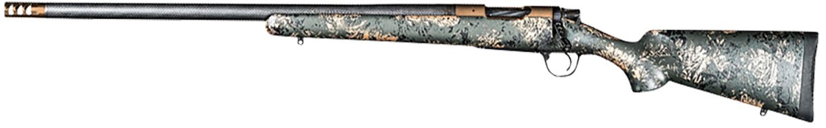 Christensen Arms 8010620900 Ridgeline Fft 7Mm-08 Rem 4+1 20&Quot; Carbon Fiber/Threaded Barrel, Burnt Bronze Cerakote, Green With Black/Tan Accents Stock, Left Hand