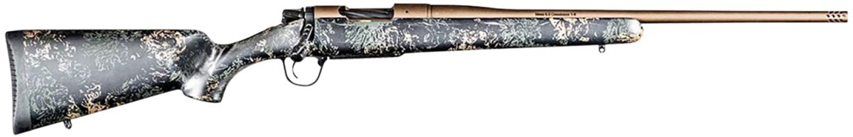 Christensen Arms 8010119100 Mesa Fft 7Mm Prc 3+1 22&Quot; Threaded Barrel, Burnt Bronze Cerakote, Green With Black/Tan Webbing Stock