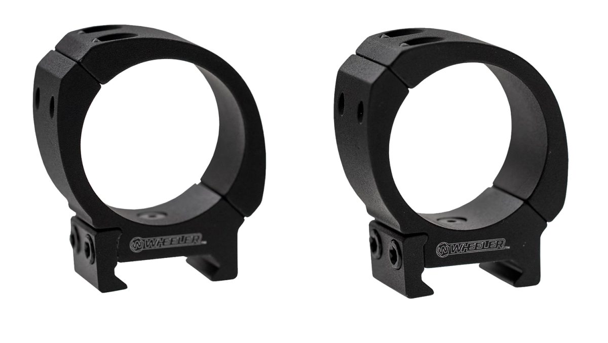 Wheeler 1133753 Sporter Scope Rings  Black 34Mm Low