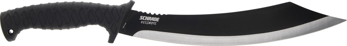 Schrade 1182527 Decimate Parang  11.75&Quot; Fixed Parang Plain Black Black Oxide 3Cr13 Steel Blade 6.75&Quot; Black Rubber Overmold Handle Includes Sheath