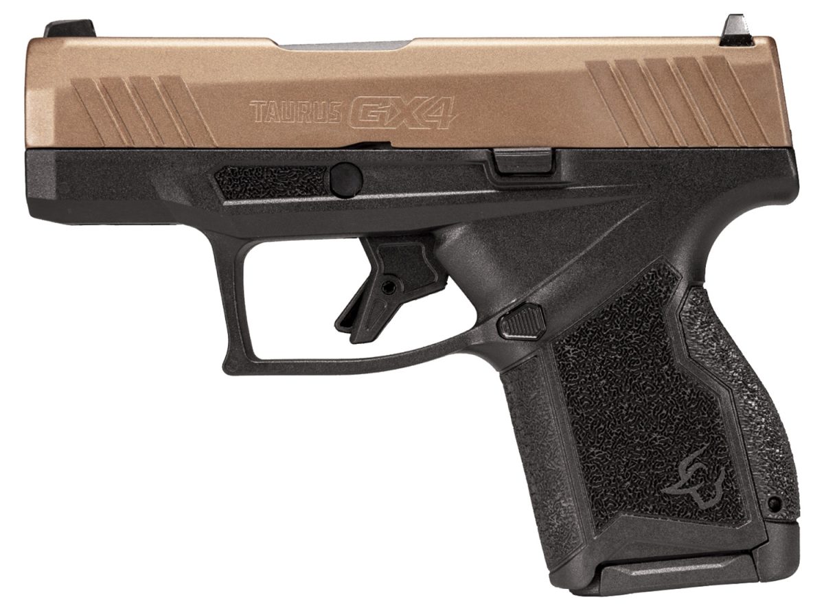 Taurus 1Gx4M93L Gx4  9Mm Luger 11+1 3.06&Quot; Satin Black Dlc Steel Barrel, Midnight Bronze Cerakote Serrated Slide, Black Stainless Steel Frame, Black Polymer Grips