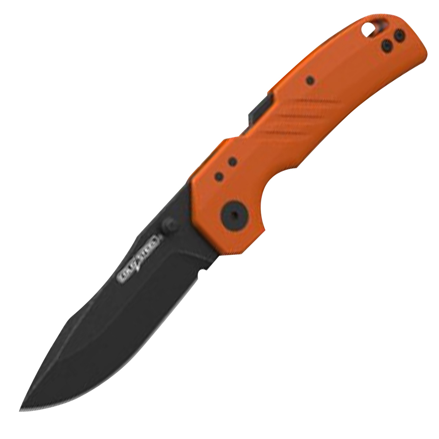 Cold Steel CSFL30DPLDBOZ Engage 3" Folding Tanto Plain Black PVD Stonewashed 4116 SS Blade/4.11" Orange GFN Handle Includes Belt Clip