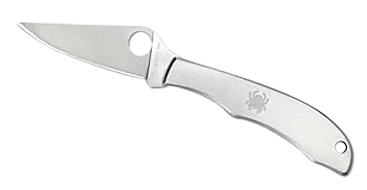 Spyderco C137P Honeybee  1.63&Quot; Folding Plain Satin 3Cr13Mov Ss Blade/ Satin Stainless Steel Handle