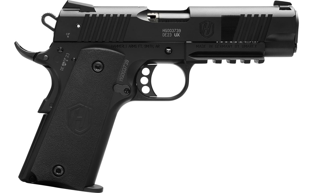 Hammerli Arms 5170502 Forge H1  Compact 22 Lr 12+1 4.25&Quot; Matte Black Steel Threaded Barrel, Black Cerakote Serrated Slide, Black Aluminum Frame W/Beavertail, Black Polymer Grip