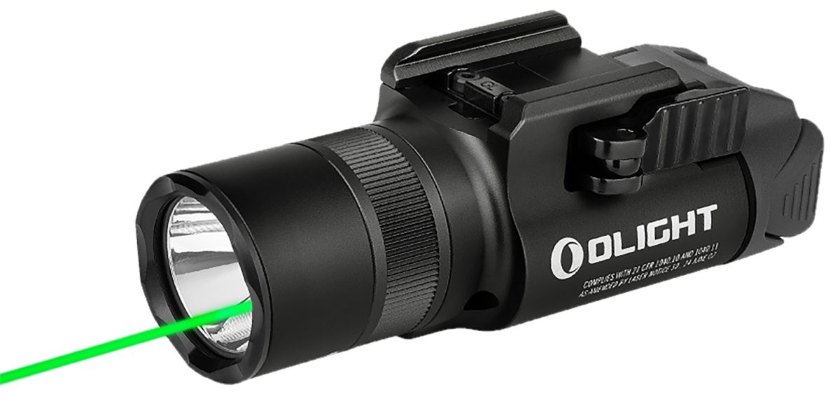 Olightstore Usa Inc Baldrprorbk Baldr Pro R  Black Anodized 300/500/1,350 Lumens White Led Green Laser