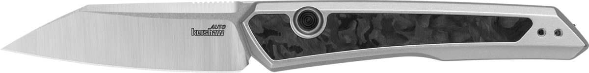 Kershaw 7050 Launch 20 Edc 3&Quot; Automatic Reverse Tanto Plain Satin Cpm Magnacut Steel Blade, Black/Gray Aluminum/Carbon Fiber Handle