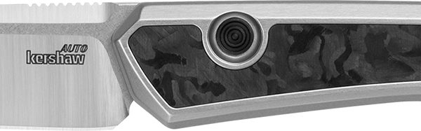 Kershaw 7050 Launch 20 EDC 3" Automatic Reverse Tanto Plain Satin CPM MagnaCut Steel Blade, Black/Gray Aluminum/Carbon Fiber Handle
