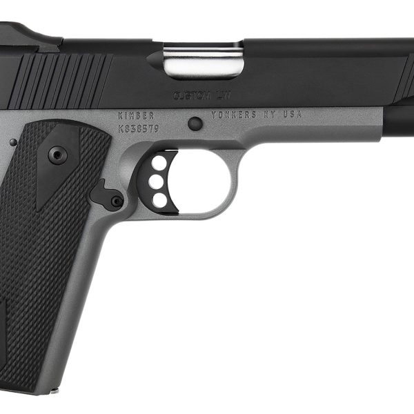 Kimber Mfg.,inc 3700786CA Custom LW Shadow Ghost (MA) 9mm 9+1 5" KimPro Black Stainless Steel Slide Double-Diamond Checkered Rubber Grip