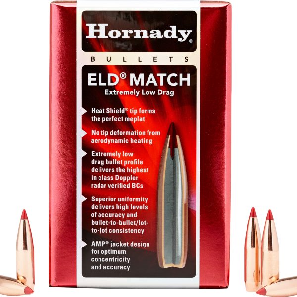 Hornady ELD-Match Bullets — 6.5mm .264, 147 gr, 500 Count