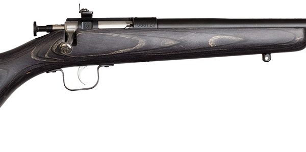 Crickett KSA2244 Youth  22 LR 1rd 16.12" Blued Barrel & Receiver, Fixed Front/Adjustable Rear Peep Sight, Black Laminate Stock w/11.5" LOP, Rebounding Firing Pin Safety