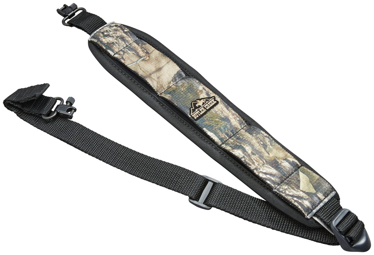 Butler Creek 181017 Comfort Stretch Rifle Sling Mossy Oak Break-Up Country Neoprene W/Non-Slip Grippers Adjustable Design Qd Swivels