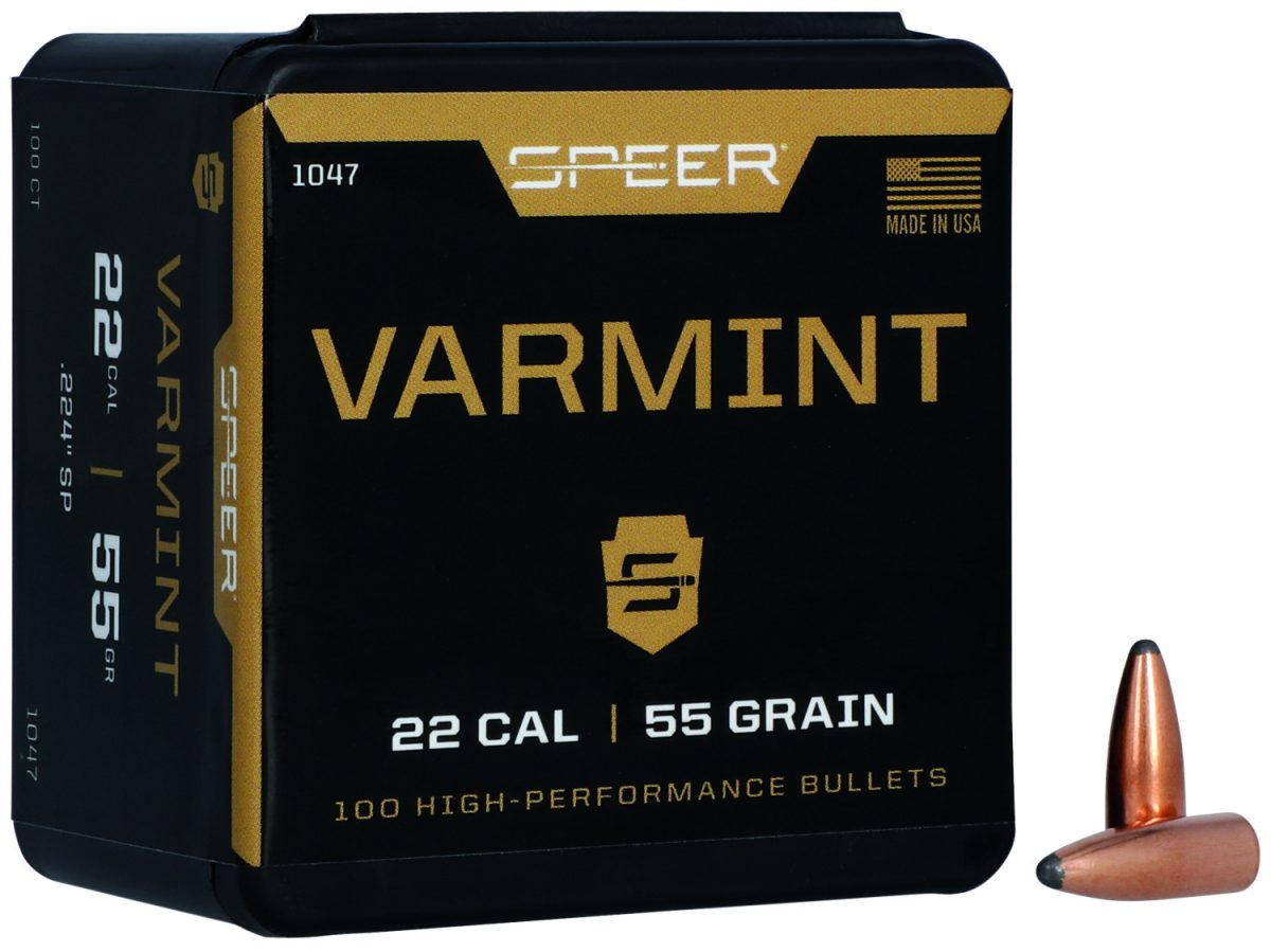 Speer 1047 Varmint  22Cal 55Gr Jacketed Soft Point 100 Per Box/5 Case