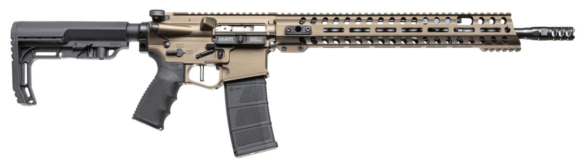 Patriot Ordnance Factory 00910 Renegade +  223 Rem,5.56X45Mm Nato 16.50&Quot; 30+1 Burnt Bronze 6 Position Mft Bms Minimalist Stock