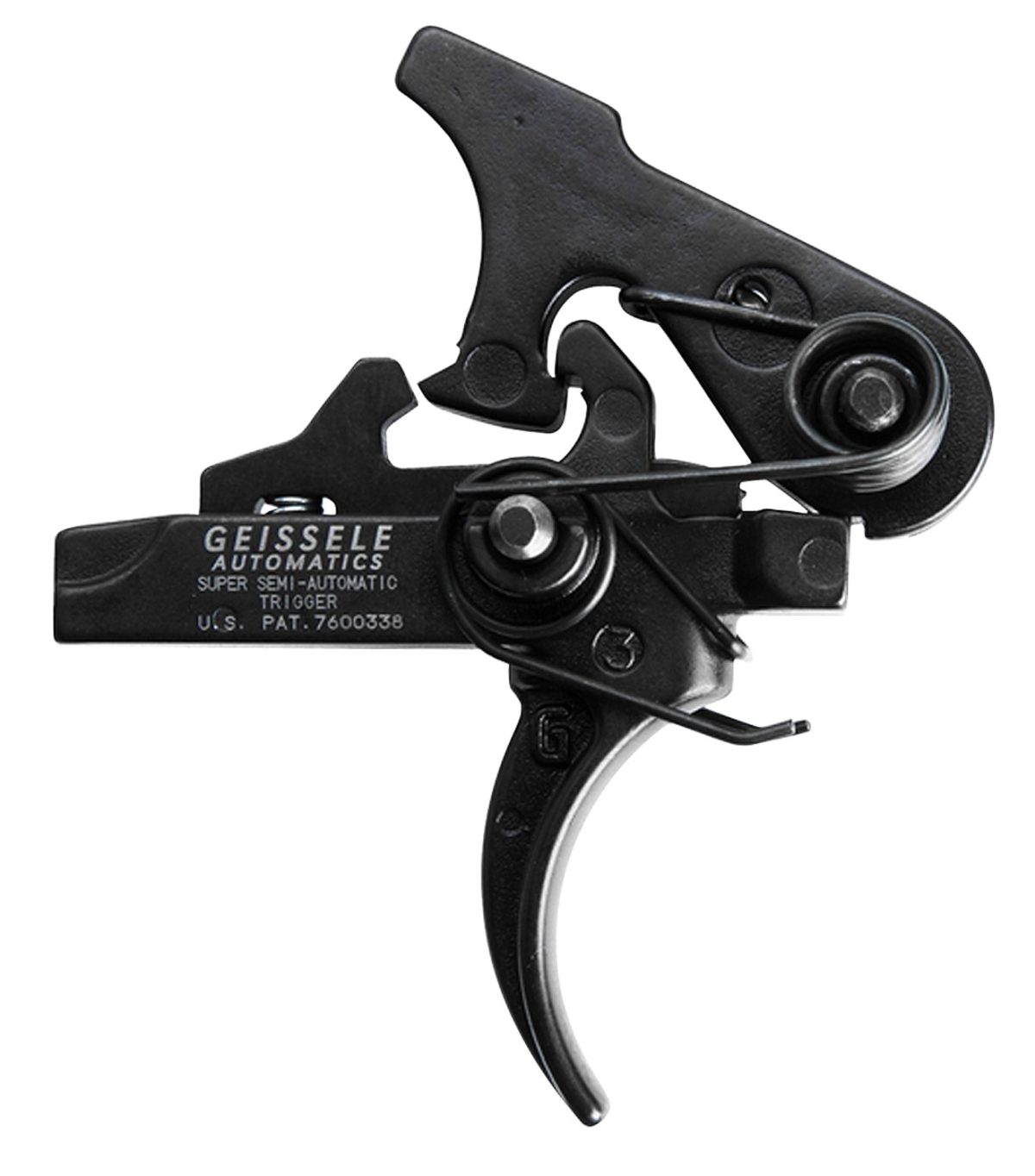 Geissele Automatics 05101 Ssa  Two-Stage Curved Trigger With 4.25-4.75 Lbs Draw Weight &Amp; Black Oxide Finish For Ar-Platform