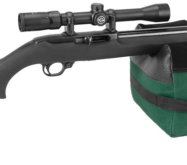 Caldwell 248885 DeadShot Shooter's Bag Empty Dark Green 600D Polyester Front and Rear Bag 8 lbs