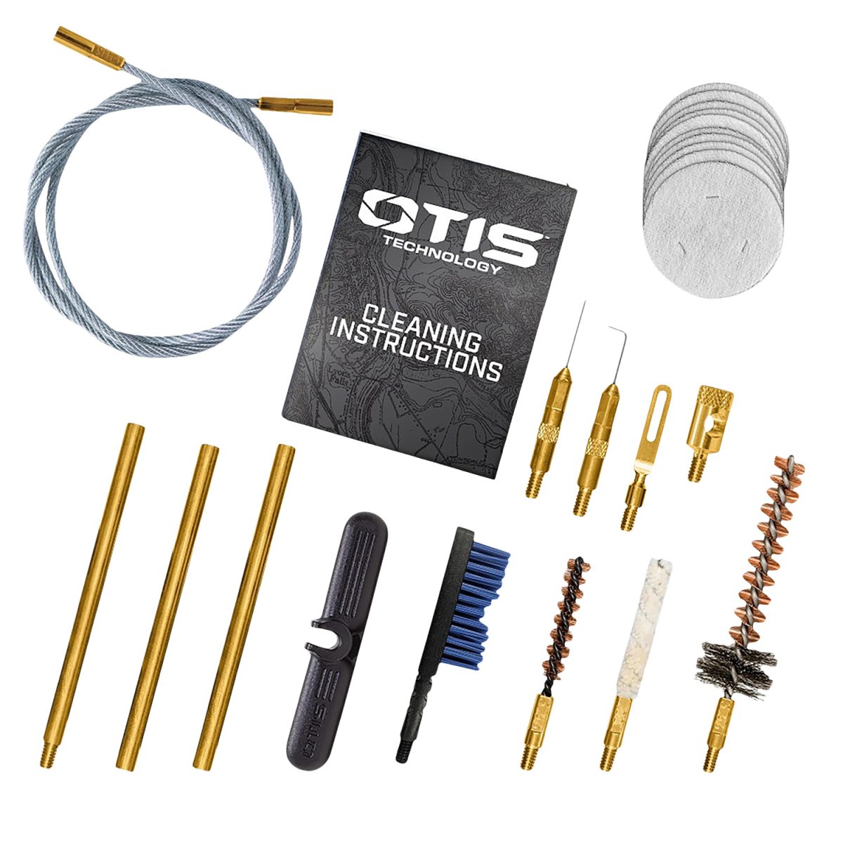Otis Fg70125 Patriot Cleaning Kit .223 Rem 5.56 Rifle/15 Pieces Yellow Plastic Box Case