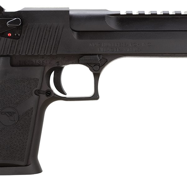 Magnum Research DE357 Desert Eagle Mark XIX 357 Mag Caliber with 6" Picatinny Rail Barrel, 9+1 Capacity, Overall  Black Finish Carbon Steel, Beavertail Frame, Serrated Slide &  Rubber Grip