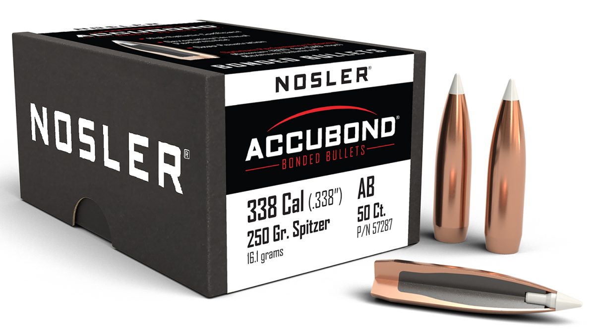 Nosler 57287 Accubond  338Cal 250Gr Spitzer Point 50/Box