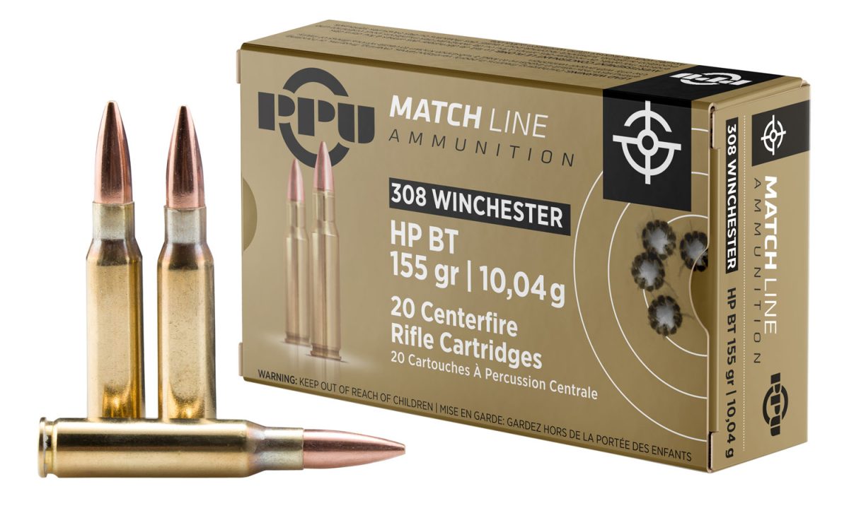 Ppu Ppm3081 Match  308Win 155Gr Hollow Point Boat Tail 20 Per Box/10 Case