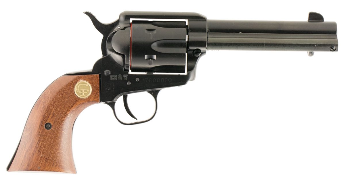Chiappa Firearms 340053 Saa 1873  Medium Frame 22 Lr 6 Shot, 4.75&Quot; Blued Steel Barrel, Blued Steel Frame, Blued Cylinder, Wood Grip, Exposed Hammer