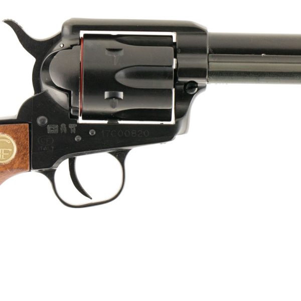 Chiappa Firearms 340053 SAA 1873  Medium Frame 22 LR 6 Shot, 4.75" Blued Steel Barrel, Blued Steel Frame, Blued Cylinder, Wood Grip, Exposed Hammer