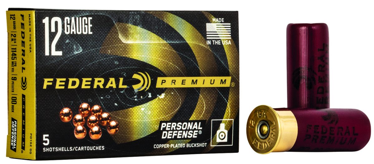 Federal Pd13200 Premium Personal Defense 12Gauge 2.75&Quot; 9Pellets 00Buckshot 5 Per Box/50 Case