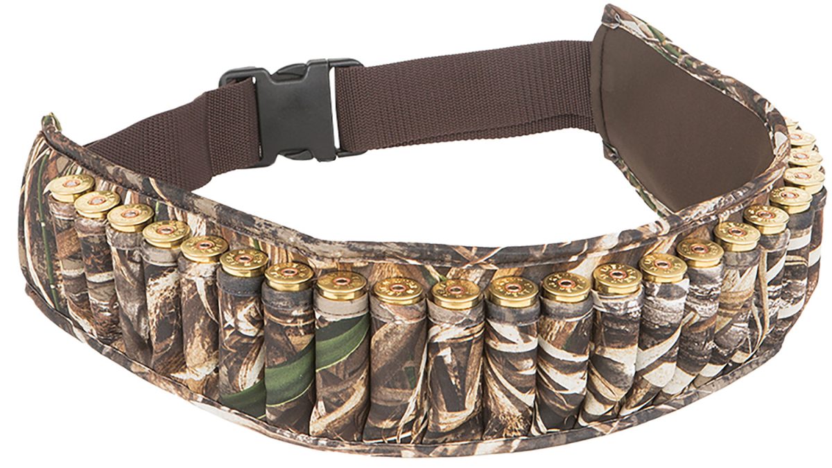Allen 2525 Waterfowl Shotgun Shell Belt Realtree Max-4 Neoprene 25Rd Shotgun Waist Mount Adjustable Belt
