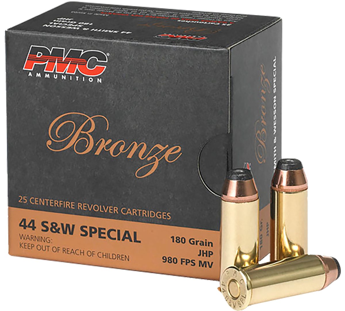 Pmc 44Sb Bronze  44S&Amp;Wspl 180Gr Jacketed Hollow Point 25 Per Box/20 Case