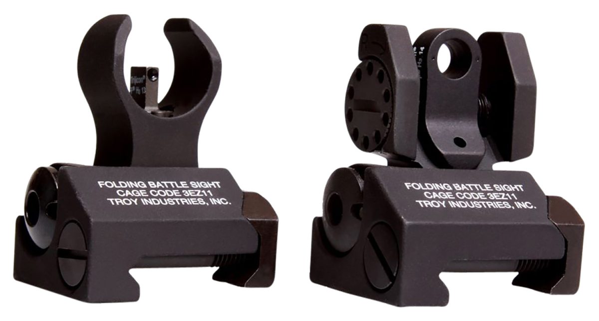 Troy Ind Ssigiarsmbt00 Micro Battlesight Set Hk Front &Amp; Round Rear  Black