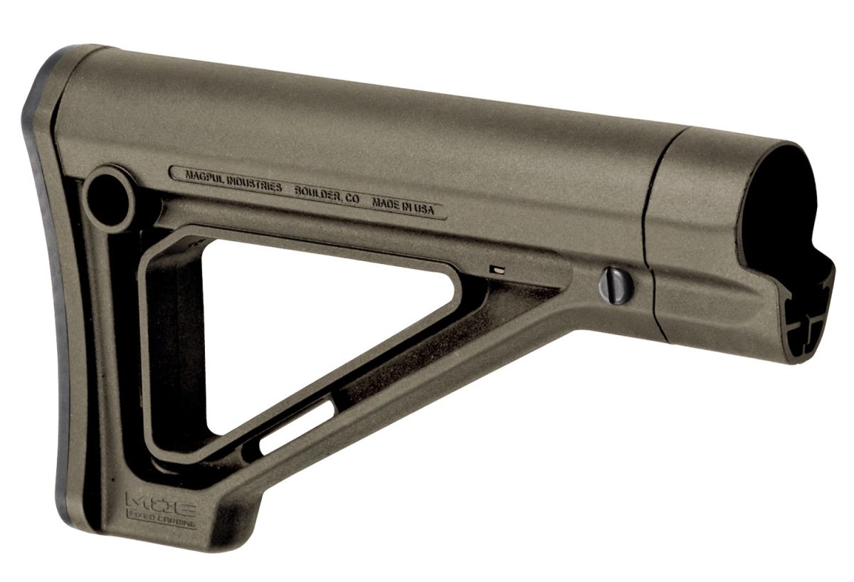 Magpul Mag480-Odg Moe Carbine Stock Fixed Od Green Synthetic For Ar-15, M16, M4 With Mil-Spec Tube (Tube Not Included)
