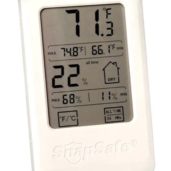 SnapSafe 75909 Gun Safe Hygrometer Gray AAA