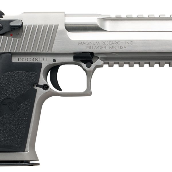 Magnum Research DE429SRMB Desert Eagle Mark XIX 429 DE 6" with Muzzle Brake 7+1 Matte Stainless Steel Frame 7 Slide Black Rubber Grip
