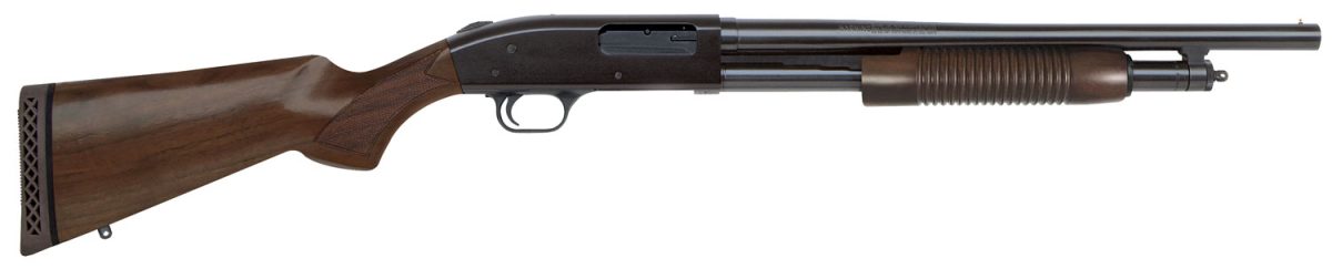 Mossberg 50429 500 Retrograde Full Size 12 Gauge Pump 3&Quot; 5+1 18.50&Quot; Blued Steel Barrel, Blued Drilled &Amp; Tapped Steel Receiver, Fixed Walnut Wood Stock, Ambidextrous