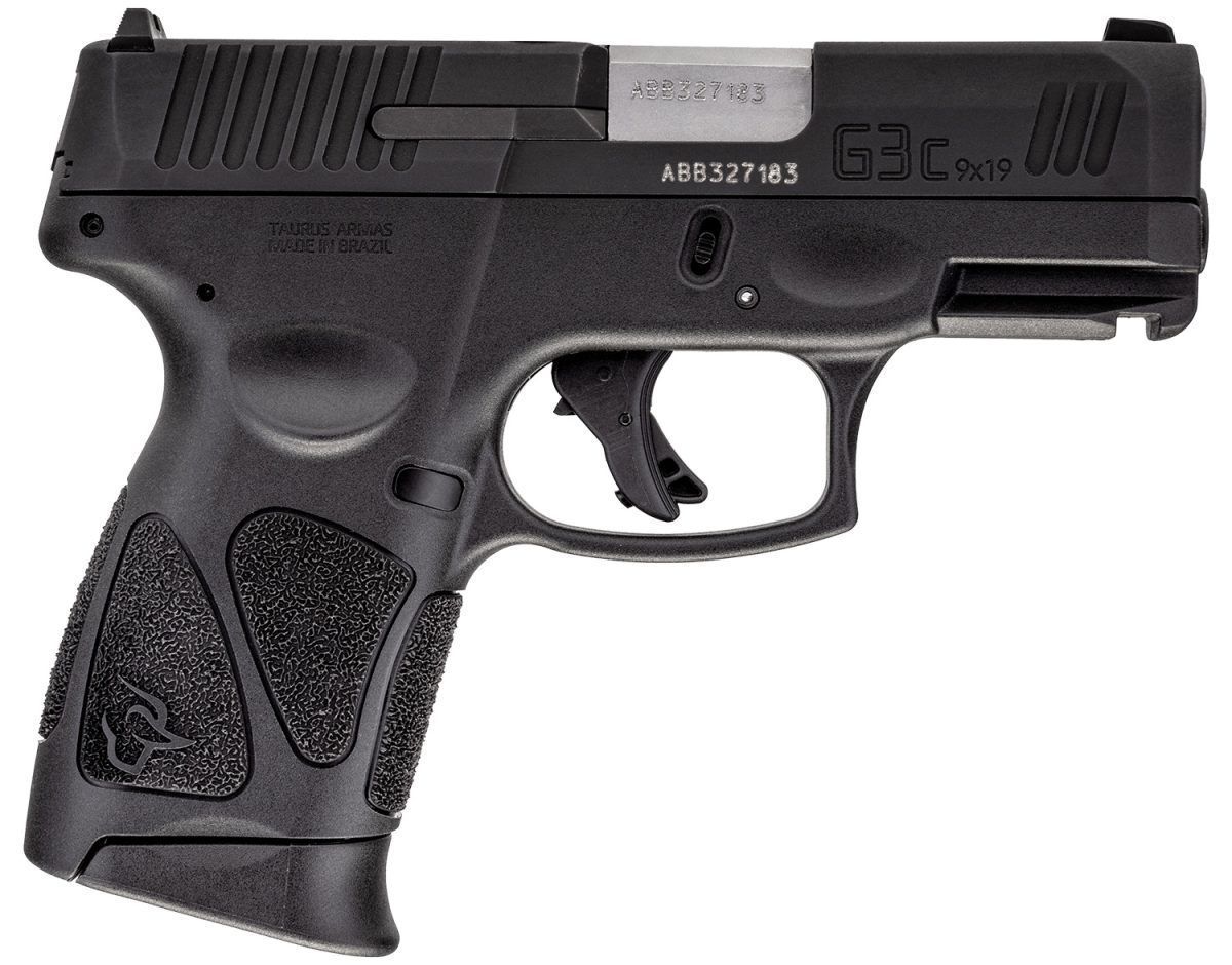 Taurus 1G3C931Ma G3C *Ma Compliant 9Mm Luger Caliber With 3.26&Quot; Barrel, 10+1 Capacity, Black Finish Picatinny Rail Frame, Serrated Matte Black Tenifer Steel Slide &Amp; Polymer Grip Includes 3 Mags