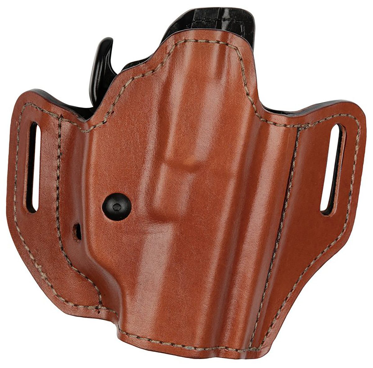 Bianchi 38351 Allusion Assent Pro-Fit Owb Size 13 Tan Leather Belt Slide Compatible W/Glock 17/22/Springfield Xds/Ruger American Pistol Belt Up To 1.50&Quot; Wide Right Hand