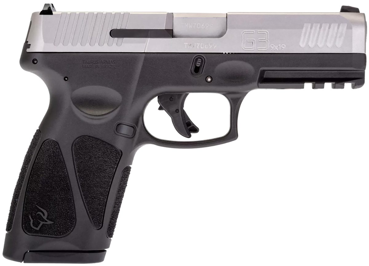Taurus 1G3B94915 G3  Full Size Frame 9Mm Luger 15+1 4&Quot; Matte Stainless Steel Barrel, Matte Serrated Stainless Steel Slide, Black Polymer Frame W/Picatinny Rail, Polymer Grip, Right Hand